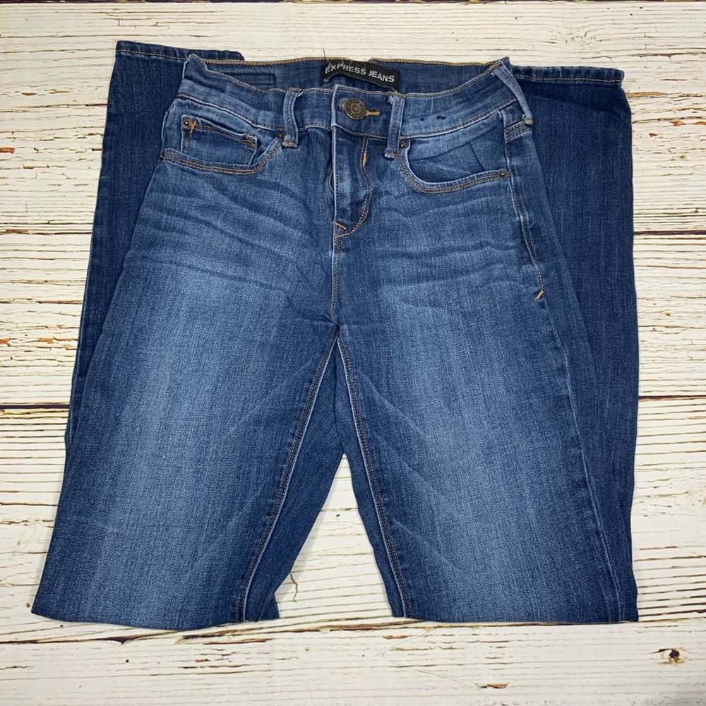 Express Mid Rise Skinny Jeans - Picture 2 of 5